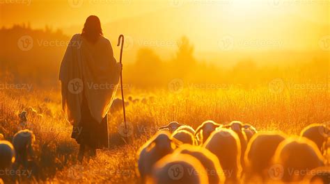 Shepherd at sunrise