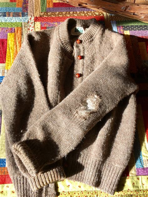Sherpa Sweater Patch Up with Darning