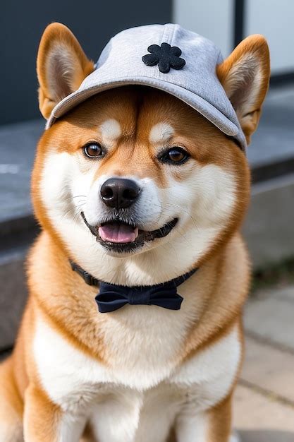 Shiba Inu Wearing Beanie Hat · Free Stock Photo