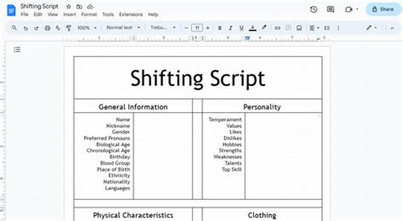 Shift Script Template