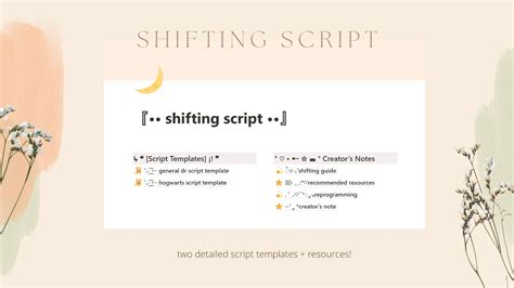 Shifting Notion Template