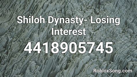 Shiloh - Losing Interest (SLOWED) Roblox ID - Roblox music codes