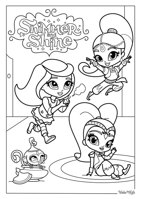 Shimmer  Shine Coloring Pages