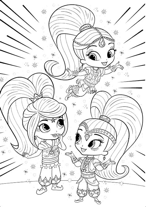Shimmer And Shine Color Pages