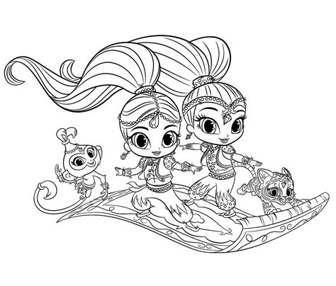 Shimmer Und Shine Ausmalbilder