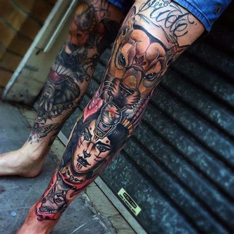 Shin Tattoo Men