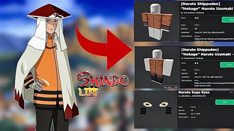 Shindo Life Naruto Clothes Id