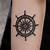 Ship Steering Wheel Tattoo