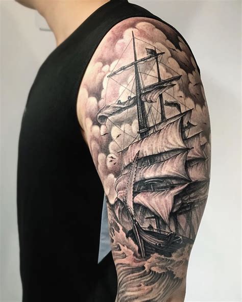 95+ Best Pirate Ship Tattoo Designs & Meanings (2019)