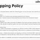Shipping Policy Template Dropshipping