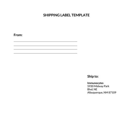 Shipping Label Template For Word