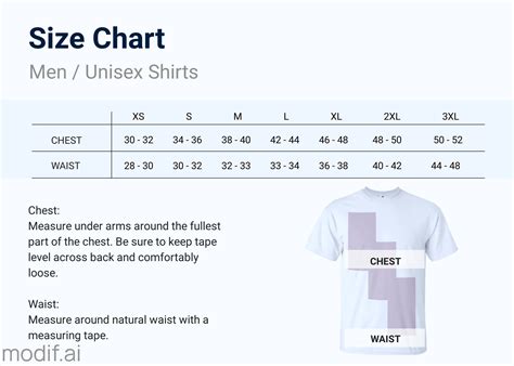 Shirt Size Chart