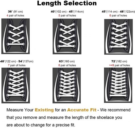 Shoe String Size Chart