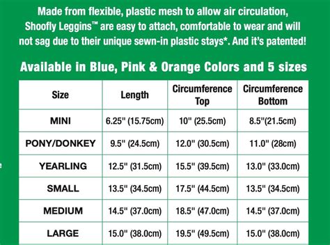 Shoo Fly Boots Size Chart