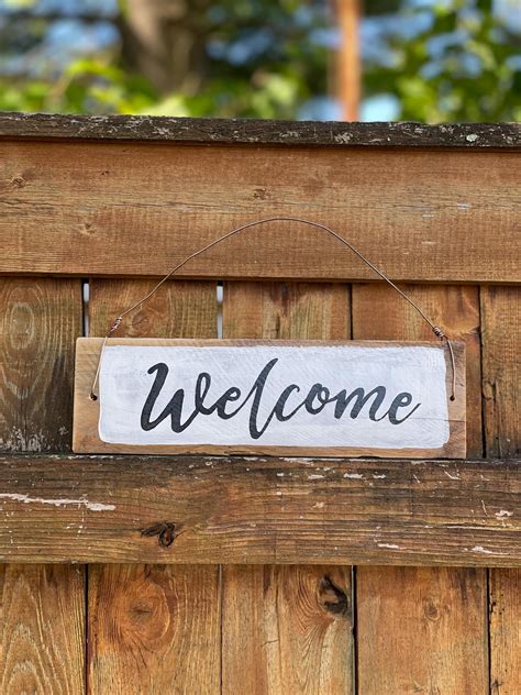 Shop Rustic Welcome Sign on Wanelo