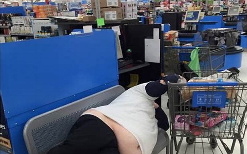 Shoppers Sleeping Walmart
