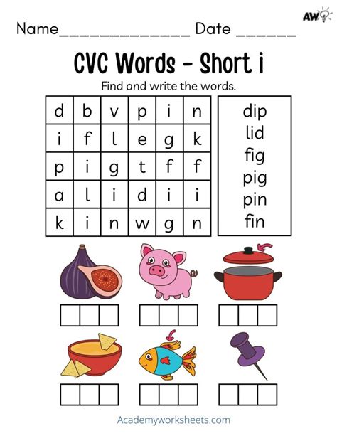 Short I Words Worksheet