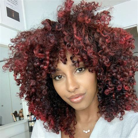 Short Curly Brown Hair With Red Highlights