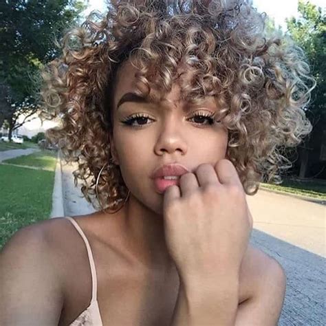 Short Curly Hair Mixed Girl