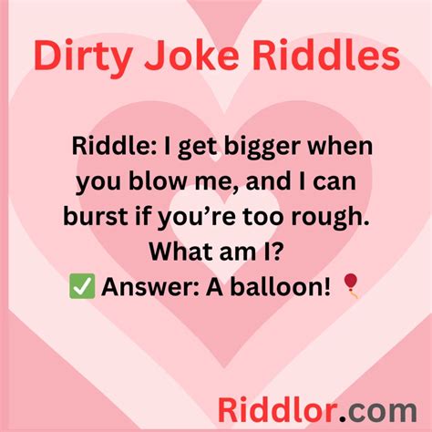 Short Dirty Riddles With Answers