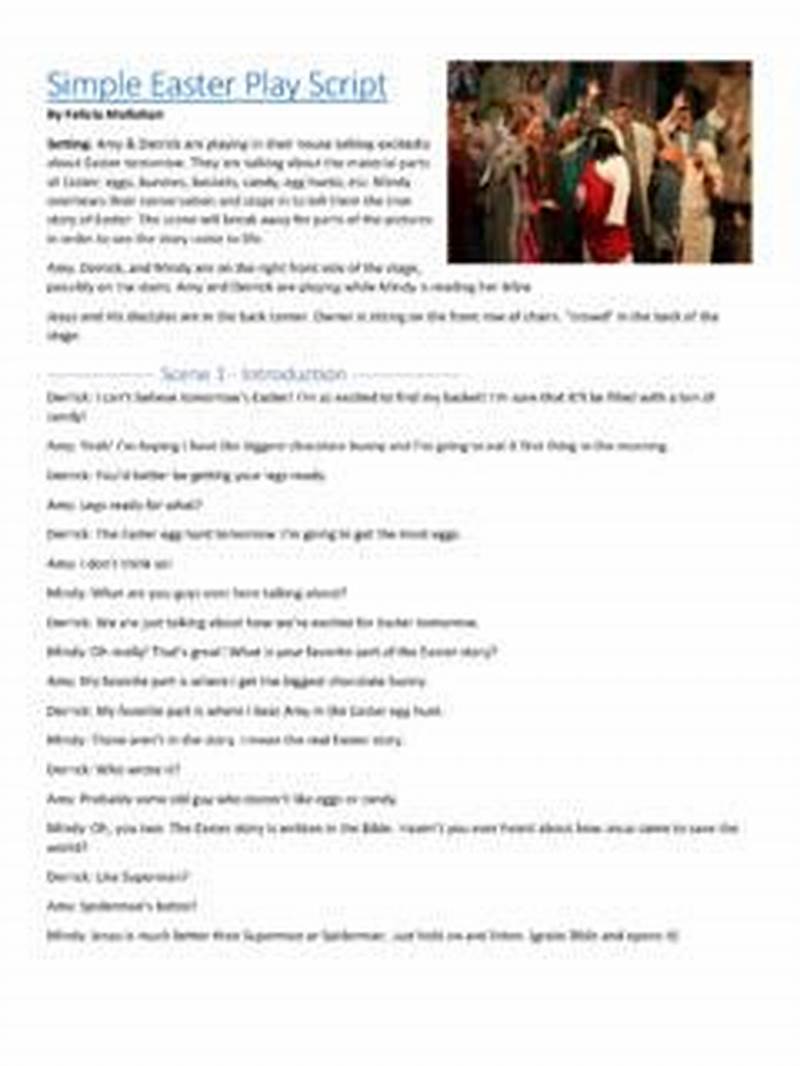 Short Easter Play Scripts Printable