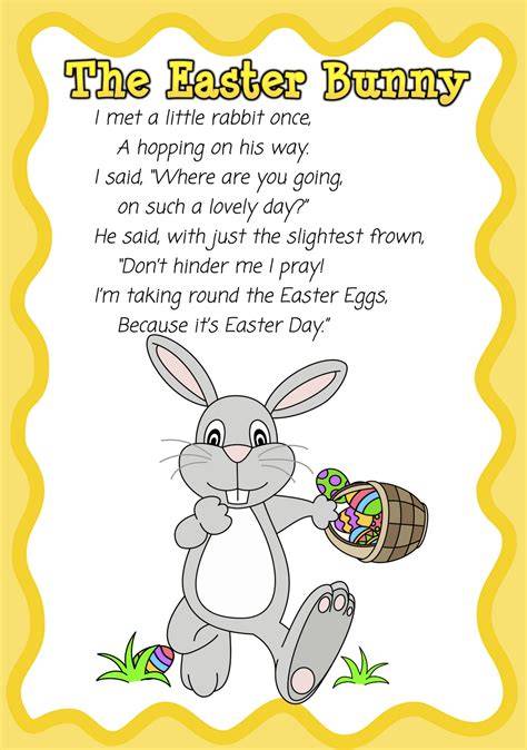 Short Easter Poems For Kids