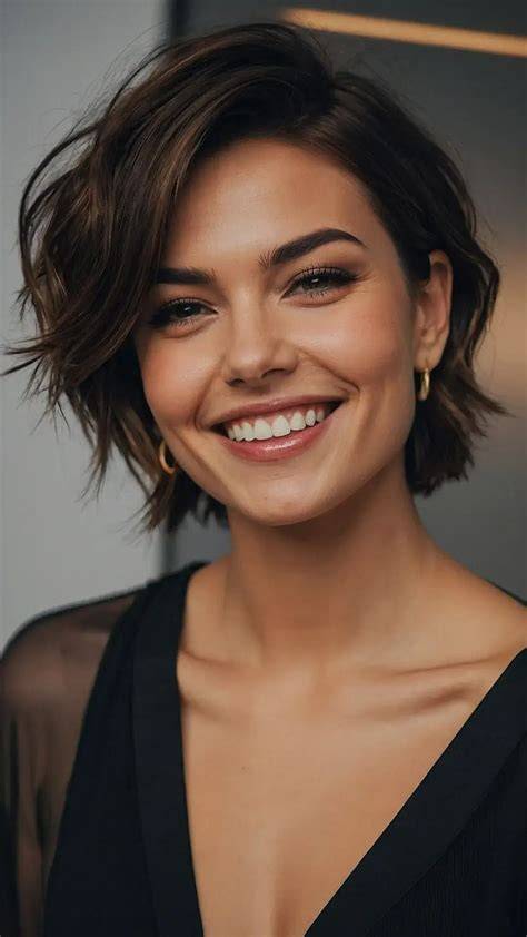 Short Hair Style For Round Face Black Woman