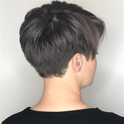 Short Haircut Tapered In Back