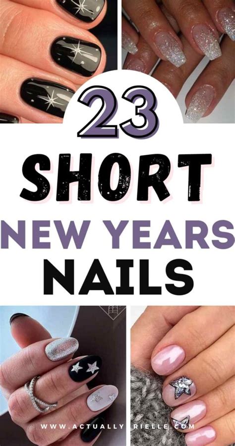 Short New Years Nails Acrylic