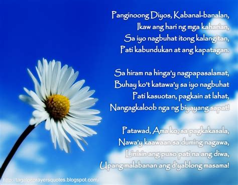 Short Prayer Tagalog