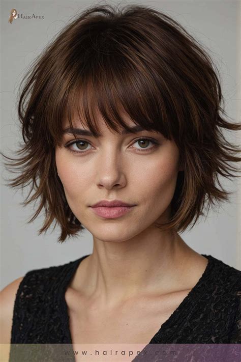 Short Shag with Side-Swept Wisps