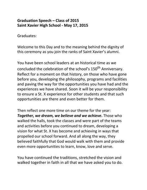 Short Speech For Graduation Day