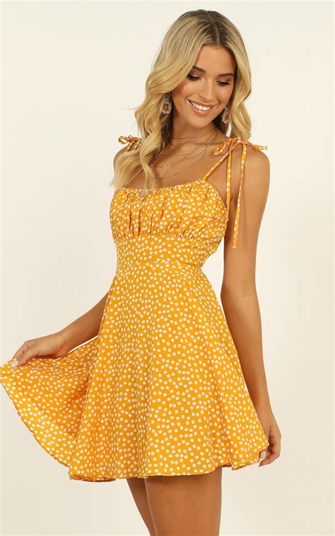 Short Summer Dress Yellow