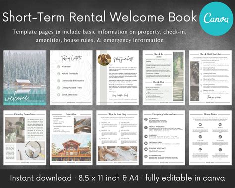 Short Term Rental Welcome Book Template