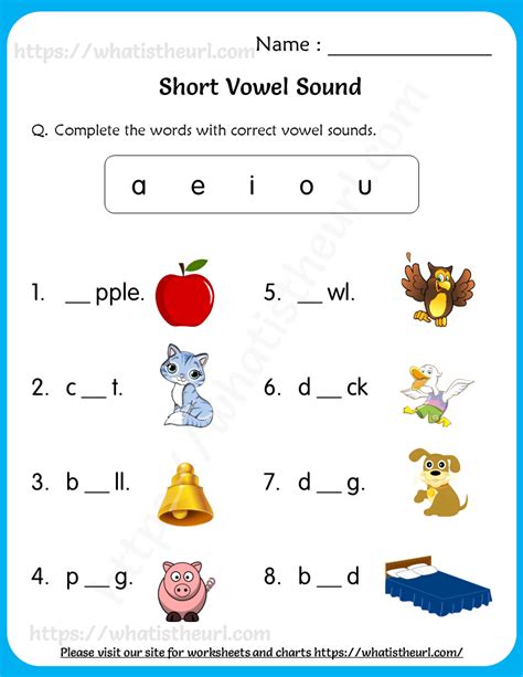 Short Vowel Worksheets Free