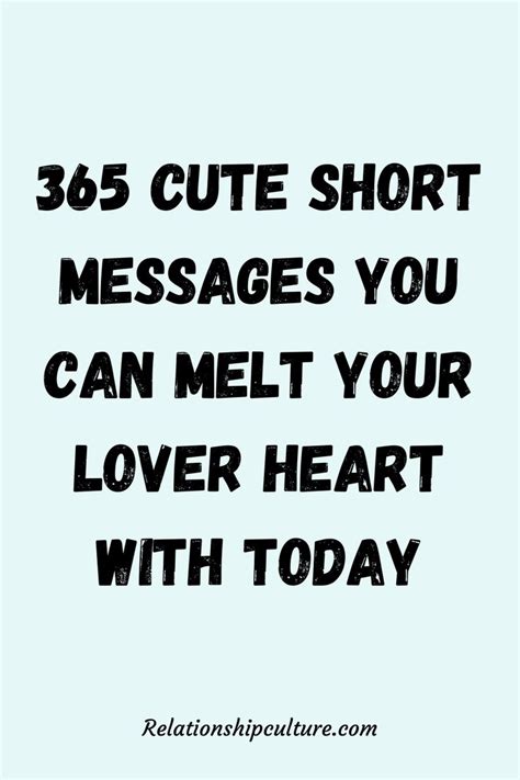 Short and Sweet Messages