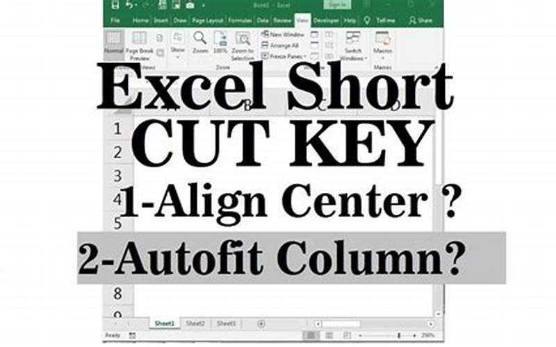 Shortcut Center Excel