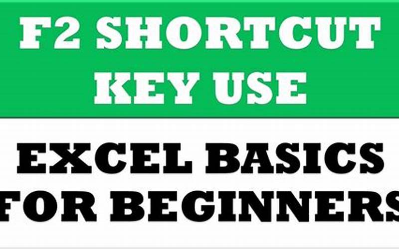 Shortcut F2 Excel
