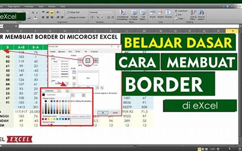 Shortcut Membuat Border Di Excel