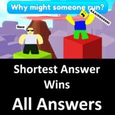 Shortest Answer Wins Roblox Answers [100+ Shortest Answers 