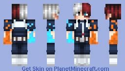 Chill with Shoto Todoroki: The Hottest Minecraft Skin for My Hero Academia Fans!
