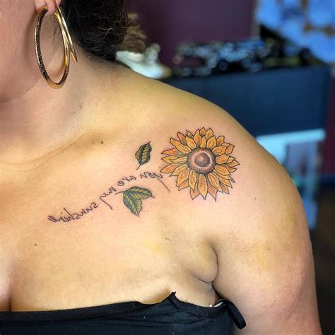 Shoulder Sunflower Tattoo Sunflower Shoulder Tattoo