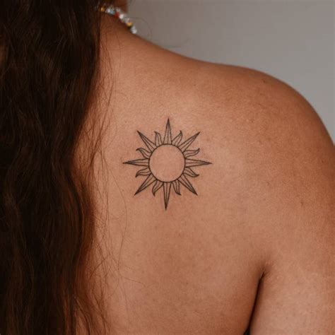 Shoulder Tattoo Sun