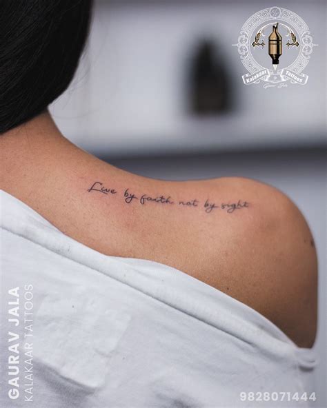 Shoulder Tattoo With Words
