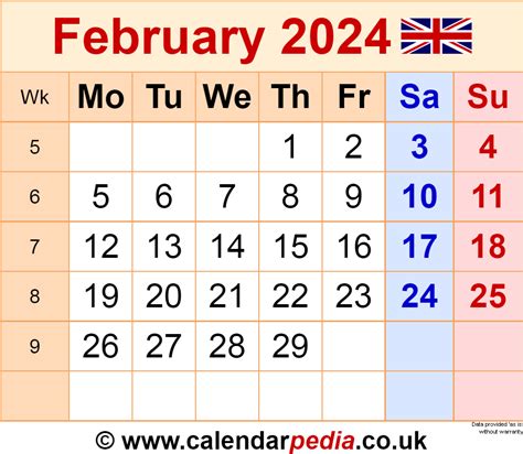 Show February Calendar
