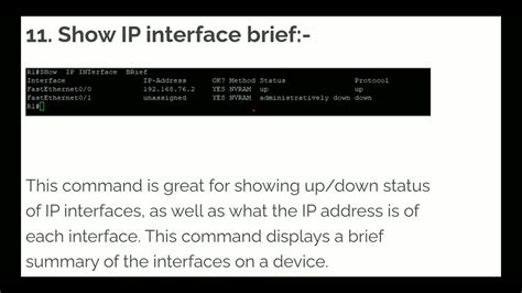 Show IP Interface Description Cisco Commands