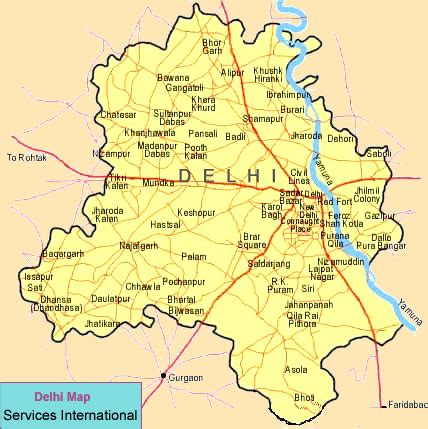 Show The Map Of Delhi
