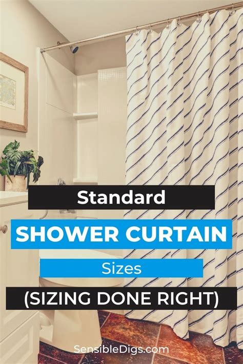 A Standard Shower Curtain Size Guide Shower curtain sizes, Shower curtain lengths, Shower curtain