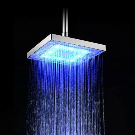 LED Glow Light Flash Round Handheld Colorful Shower Head Bathroom 7 Colors Changing LED Shower