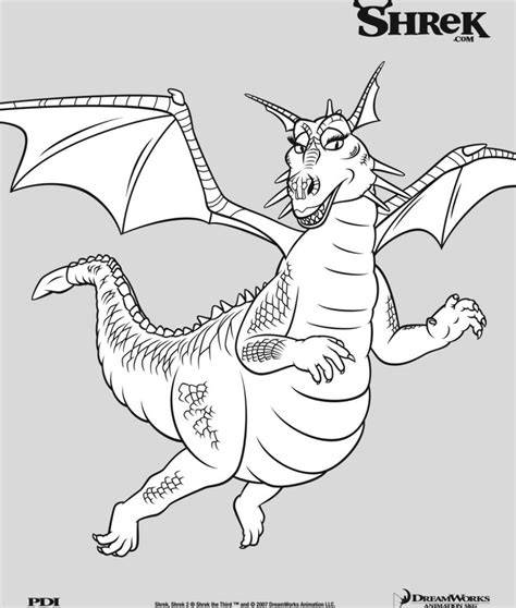 Shrek Dragon Coloring Pages